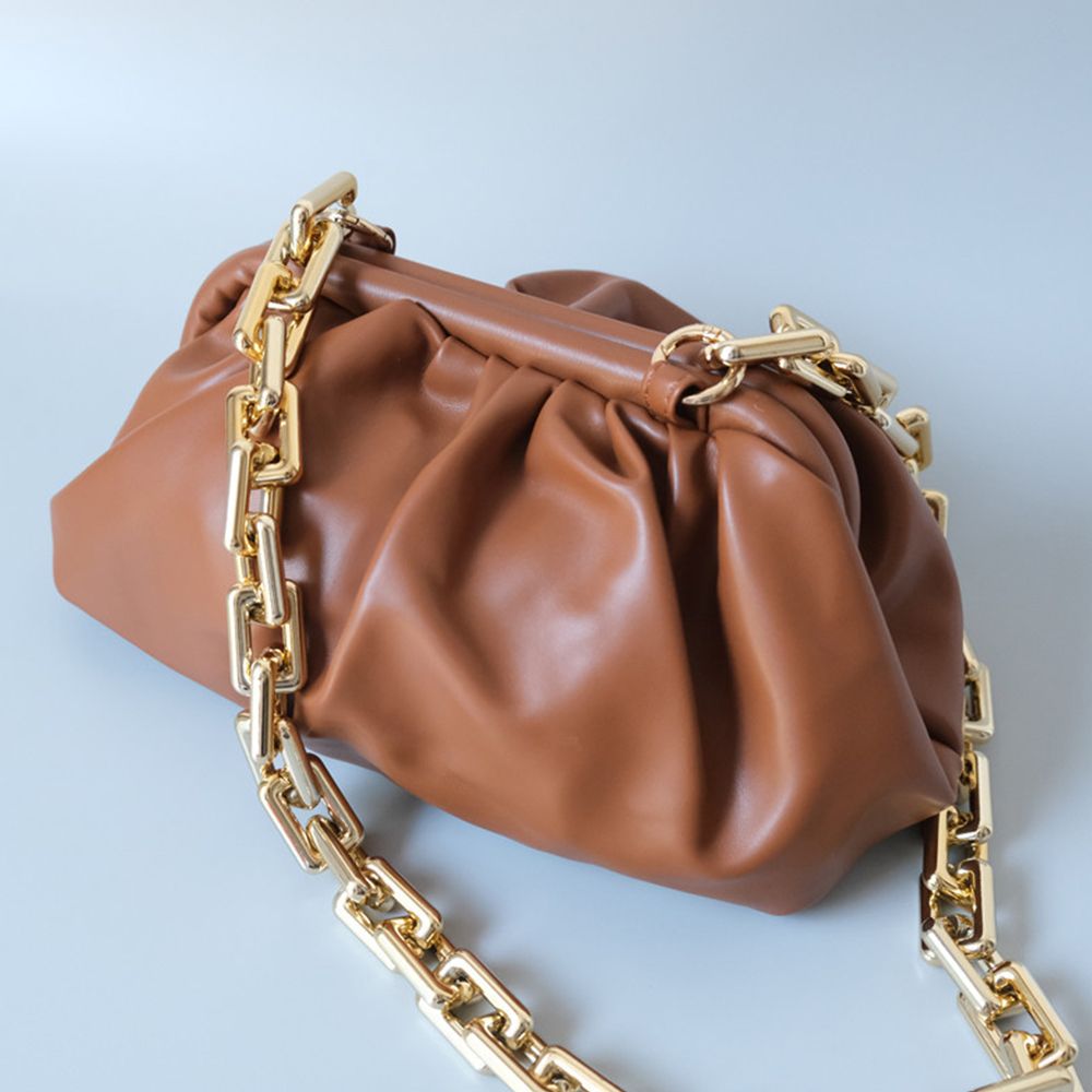 Sturdy Buckles Shining Handbag Accessory Replaceable Purse Chain Shoulder Bag Handle Metal Bag Strap Hardware Bag Belt