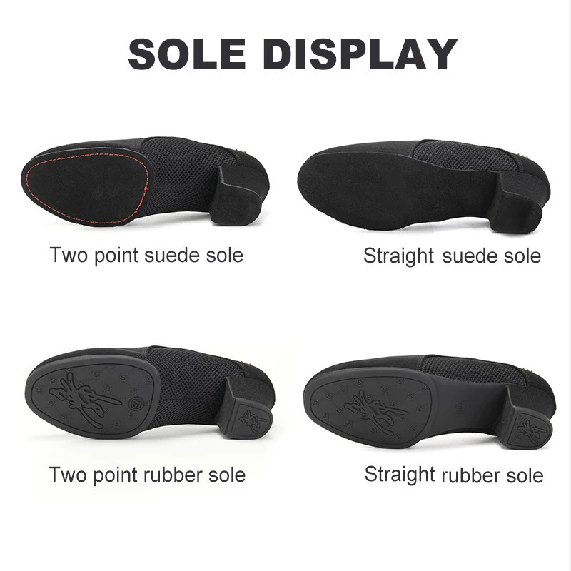 HROYL Latin Dance Hall Womens Lace up Practice Closed Toe Modern Salsa Dance Teaching Performance Dance Shoes 241111