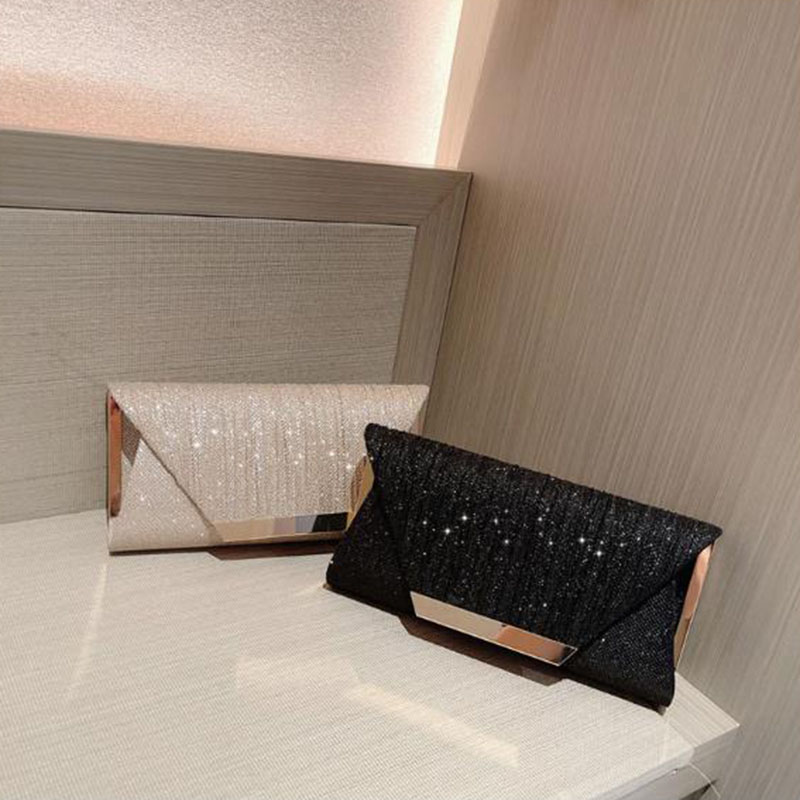 TOPHIGH Glitter Sac A Mains Femme Women Messenger Bag Formal Bridal Wedding Clutch Prom Cocktail Party Envelope Chain Bolsa Bag