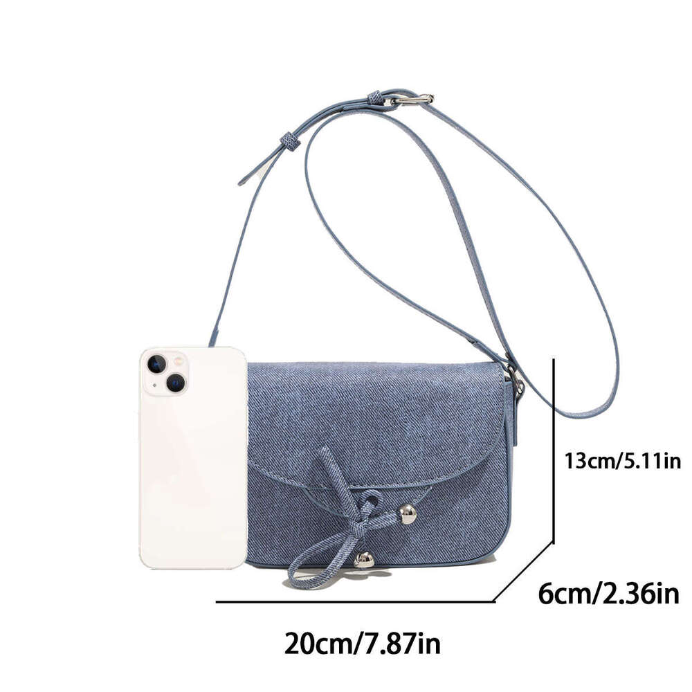 2024 new cowboy bow tie crossbody minority foreign style female senior sense-age small square bag