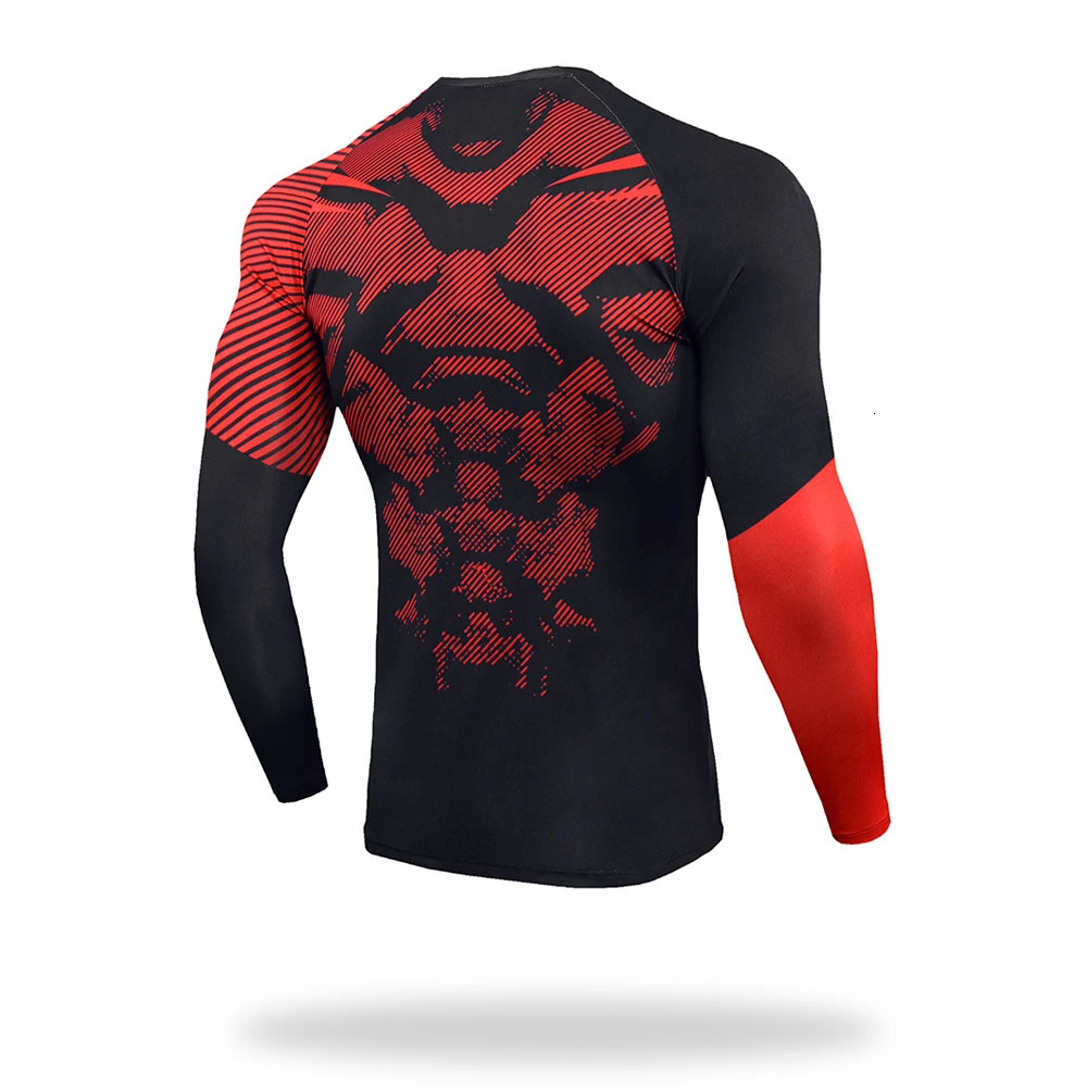 Men Sport T-shirt Quick Dry Bodybuilding Running Shirt Long Sleeve Compression Top Gym T Shirt Men Fitness Tight Long shirt 241112