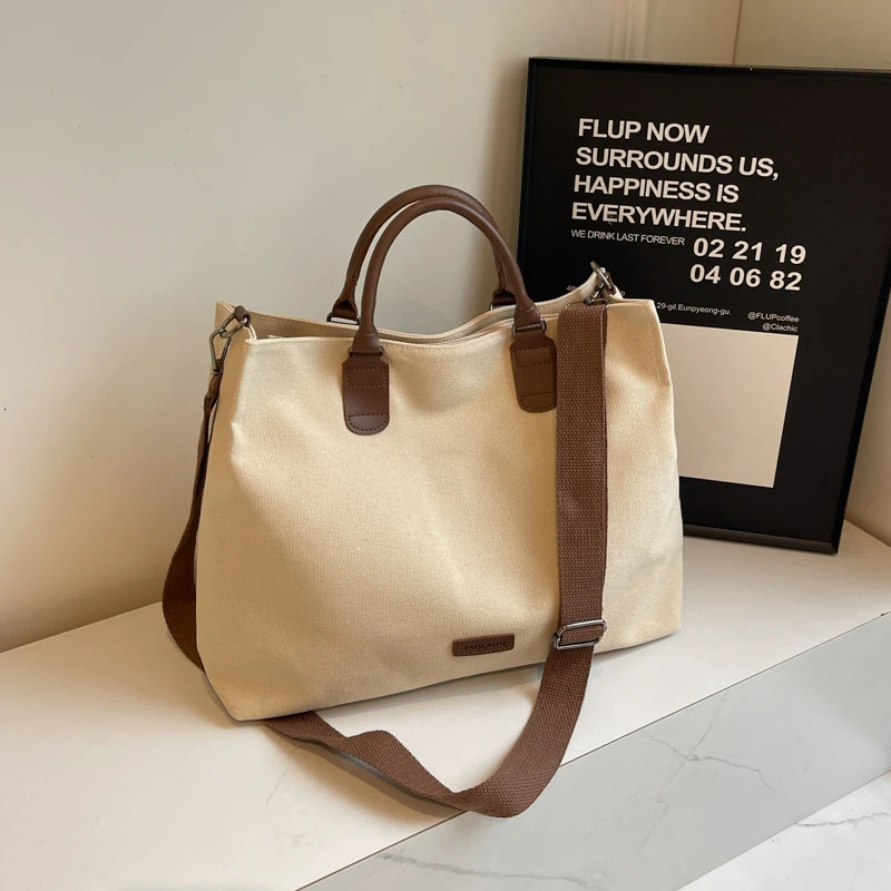 Large capacity canvas shoulder bag selling basic style Communicating Crossbody Bags sewing thread womens handbag 241111