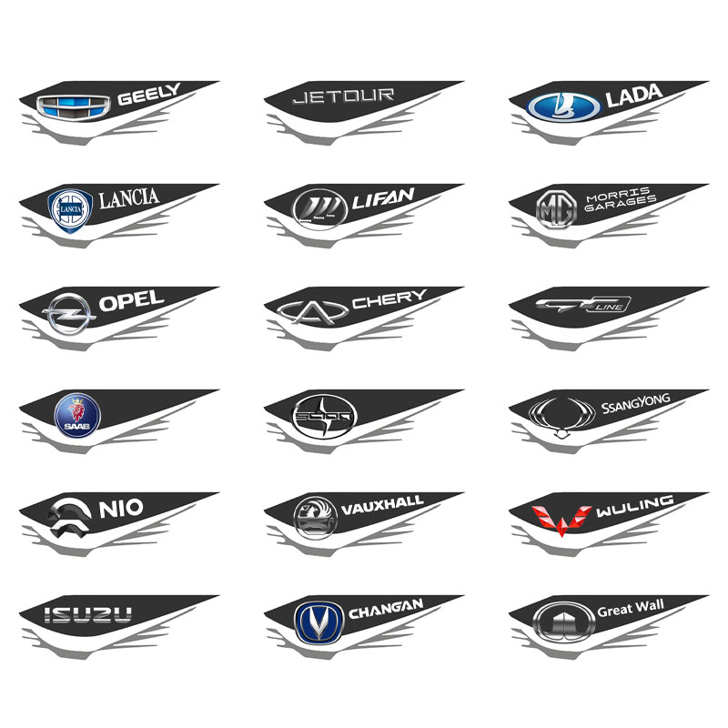 Car are waterproof, sun proof, 3D three-dimensional stickers with scratches to block car labels multiple models Sticker