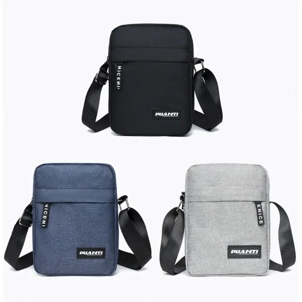 Mini Nylon Shoulder Bag Men Solid Color Crossbody Casual and Fashionable Retro Business Bags for Hand 241111