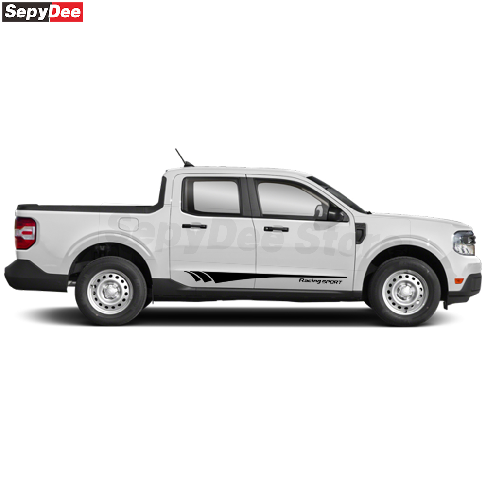 Racing Sport Pickup Truck Body Stripes Skits Vinyl Decal for Ford Maverick Hood Bonnet Door Side Sticker Car Accessories