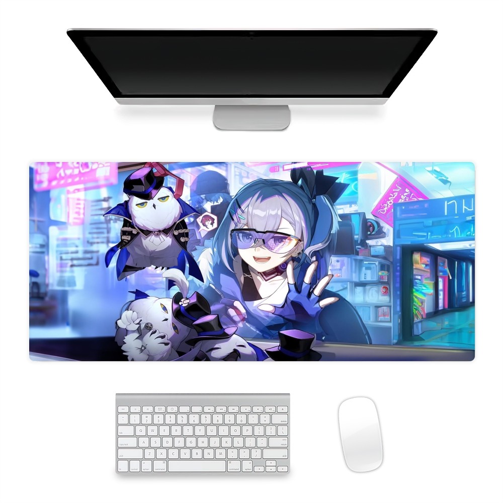 Honkai Star Rail Silver Wolf Mousepad Office Large Small Mouse PC Computer Game Keyboard Rubber Anti-Slip Mice Mat