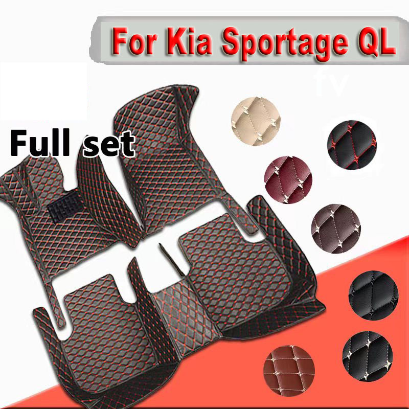 Mats For Kia Sportage QL 4 2017~2022 Carpet Anti Dirty Pad Leather Floor Mat Durable Rugs Full Set Car Accessories