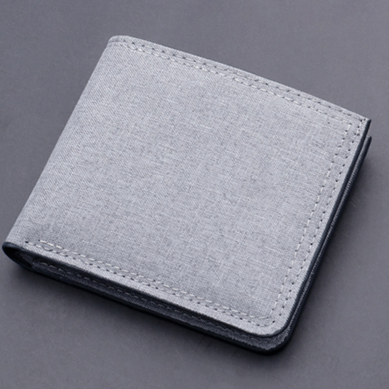 Men's Wallet Coin Purse Short Slim Men's Wallet Credit Card Bi-fold Canvas Wallet Casual Card Holder Small Vintage Coin Pouch