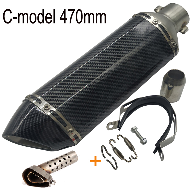DUPANQ Inlet 51mm Motorcycle Exhaust Pipe Muffler Motocross Escape Moto Universal de0a3