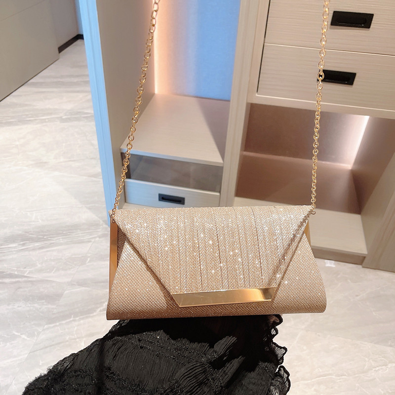 TOPHIGH Glitter Sac A Mains Femme Women Messenger Bag Formal Bridal Wedding Clutch Prom Cocktail Party Envelope Chain Bolsa Bag