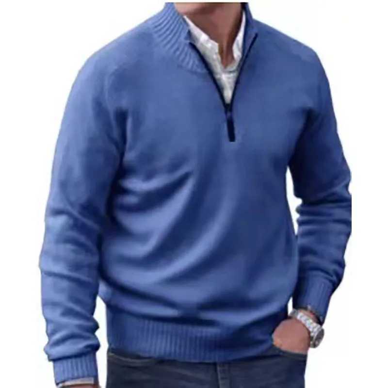 2022 Autumn Winter Mens Sweater Warm Turtle Neck Long Sleeve Knitted Pulled Solid Color Large Size Mens Top Ropa Hombre W2411111