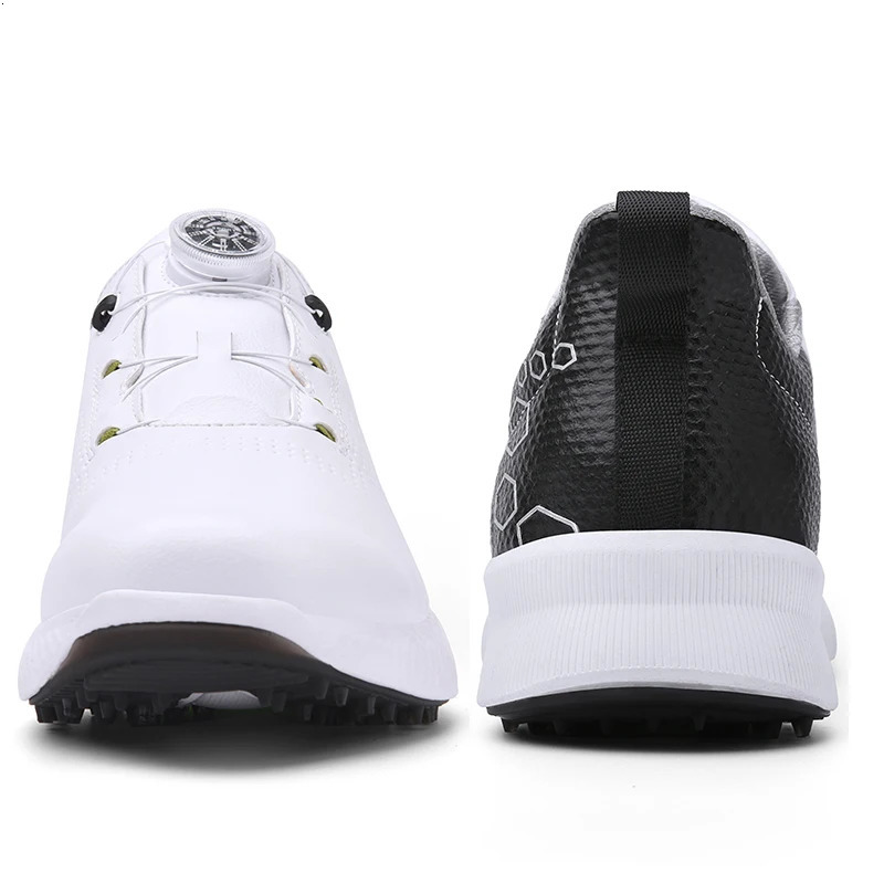 Men Professional Golf Shoes Spikes Sneakers Black White Mens Trainers Big Size for 241112