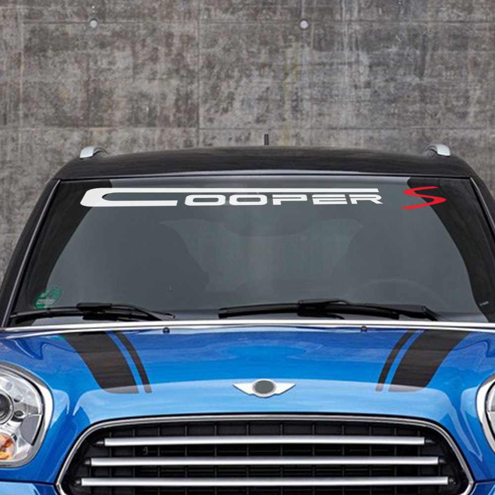 Car Windshield Stickers For MINI Cooper S JCW R50 R53 R55 R56 R60 R61 F55 F56 F60 Motor Windscreen Decal Auto Tuning Accessories