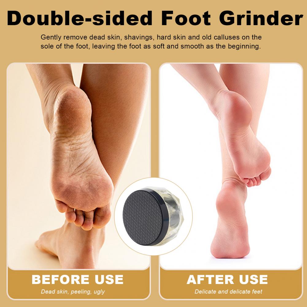 Hygienic Foot File Electric Feet Callus Remover Double-sided Foot File for Thick Cracked Skin Multifunctional Pedicure Tool