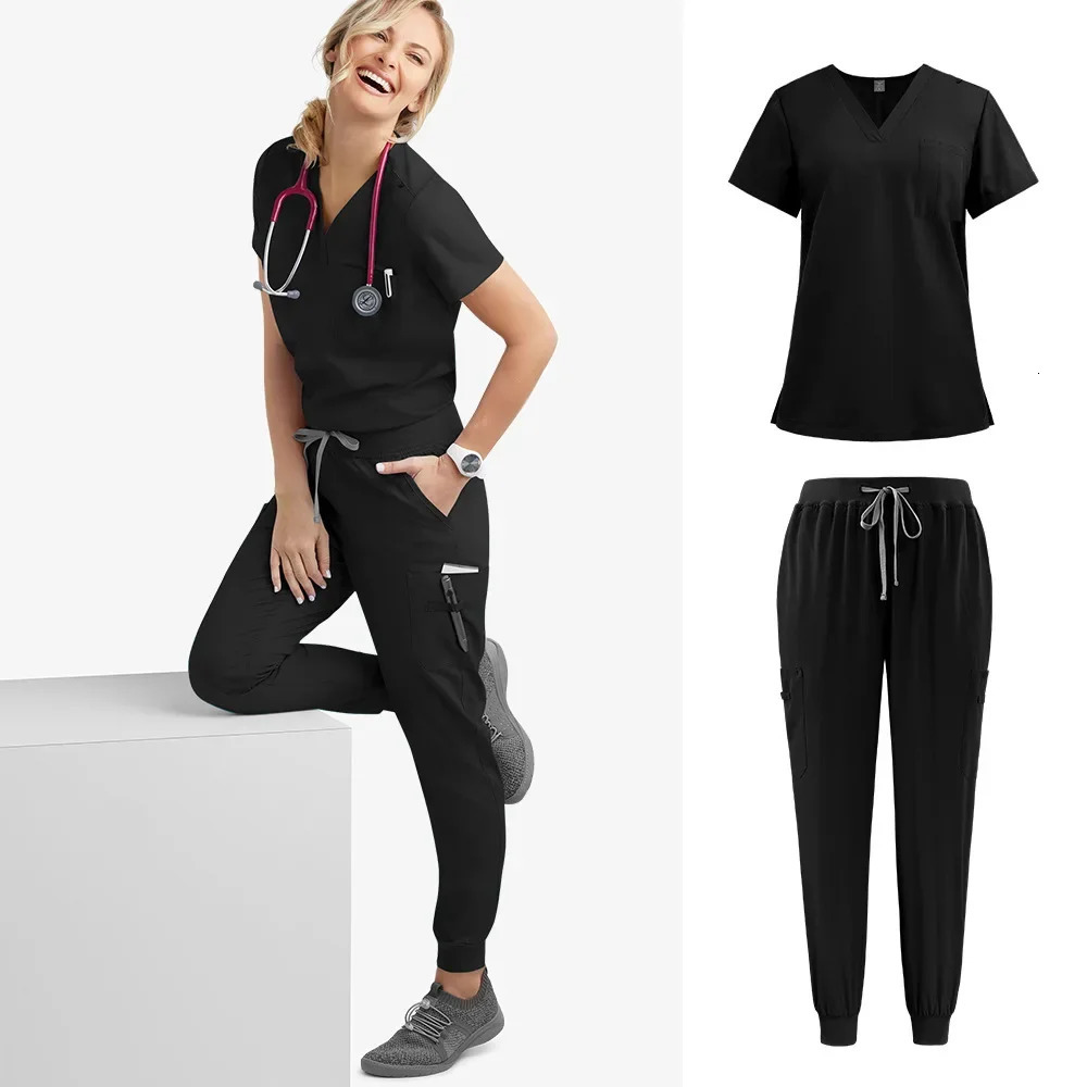 Fashion Uniforms Women Scrubs Sets Hospital Gowns Nurses Accessories Dental Clinic Beauty Salon Work Clothes 241112