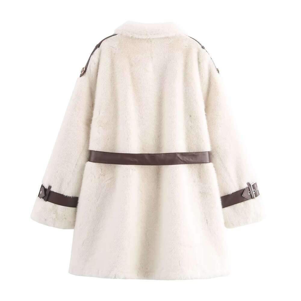 shanshi fur coat women A faux coat imitating mink fur for winter slimming down and keeping warm without being bulky