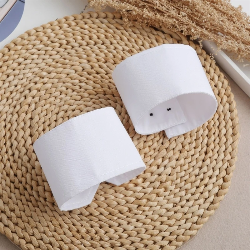 Women Wrist Cuffs Detachable Simple Cuffs Winter Autumn Shirts Sweater Sweatshirt Elegant Black Buttons