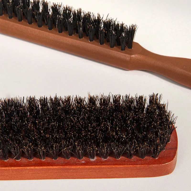 2 high-quality brushes with wooden handles to reduce curling and static scalp massage brush set suitable for all hair types W241112