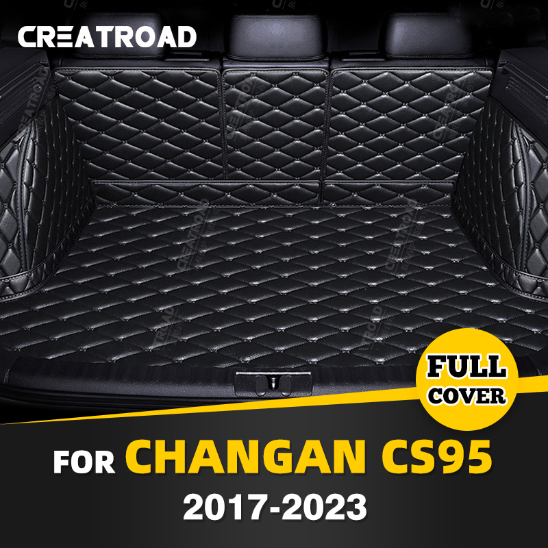 Auto Full Coverage Trunk Mat For Changan CS95 2017-2023 22 21 20 19 18 Car Boot Cover Pad Cargo Interior Protector Accessories 1354f