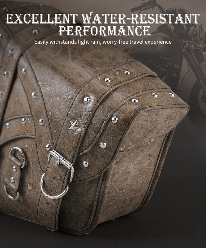 Vintage PU Leather Motorcycle Saddlebag for Harley Fat Boy 114 Heritage 2018-2023 Waterproof Motorbike Swingarm Bag Tool Storage