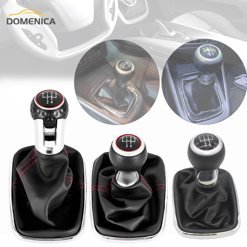 New Car 5/6 Speed 12mm Gear Shift Knob Lever Shifter Gaiter Boot for VW Golf Bora Jetta GTi 4 Interior Accessories b12a9