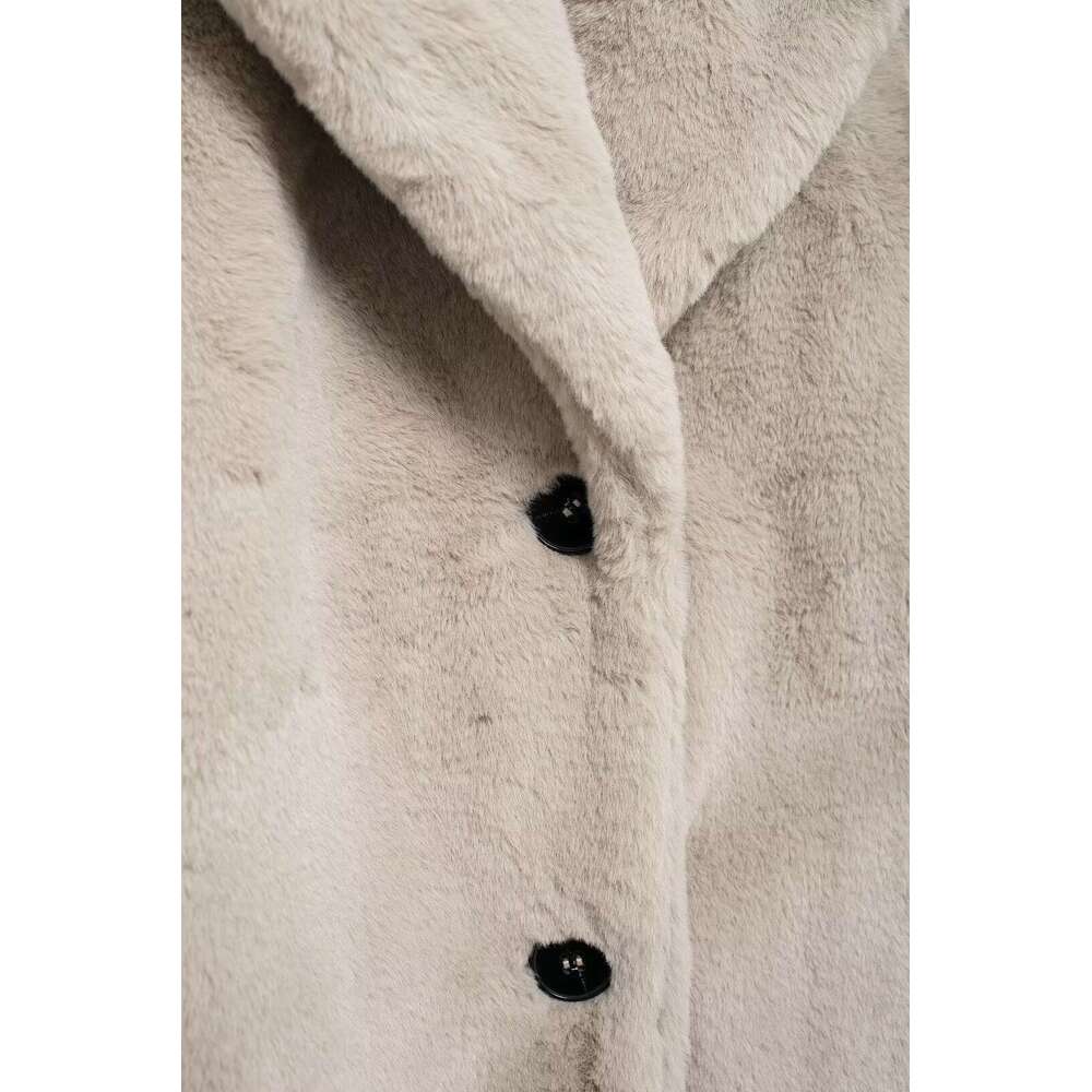 shanshi fur coat women Winter Women's Artificial Fur Effect Coat