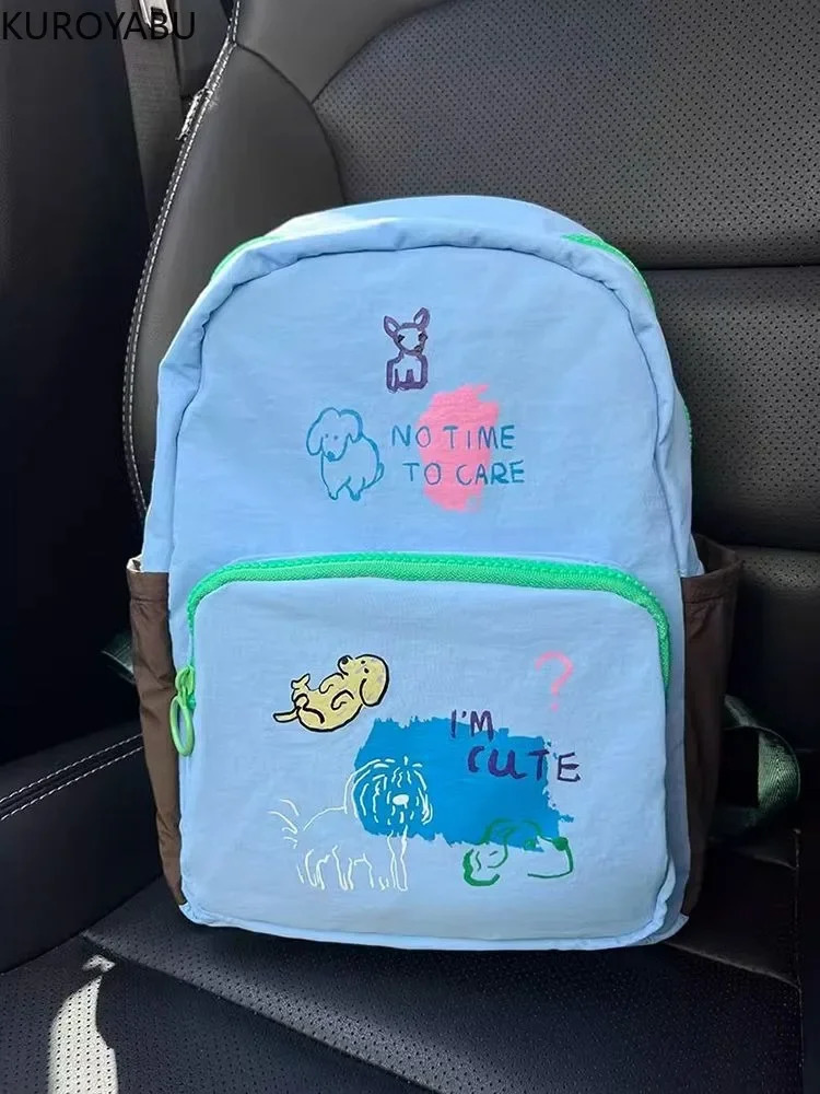 Backpack Womens Anime Cute School Bag Printing Graffiti Student Fashion Leisure Youth School Bag Large Capacity Y2k Bag 241111