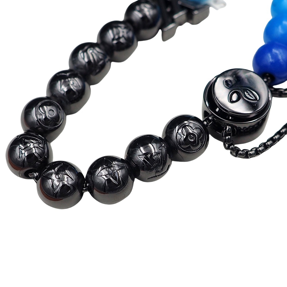 latest design Beaded quenched-bead Strands bracelet spring clasp bracelet is the top titanium rigid bracele