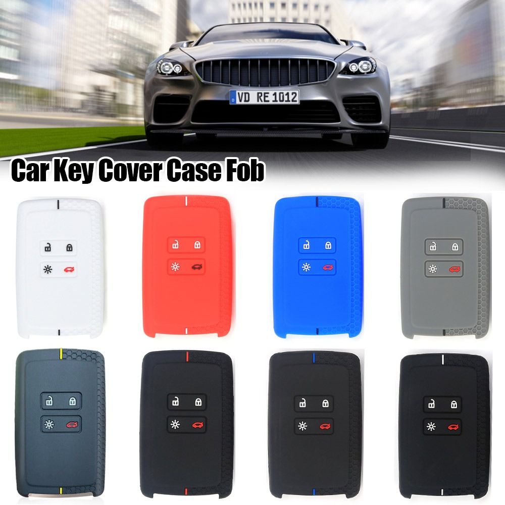 Silicone Car Key Case For Renault Captur Koleos Kadjar Zoe Arkana Espace Clio Megane Grand Scenic Sandero Dacia Duster Card 730f3 5