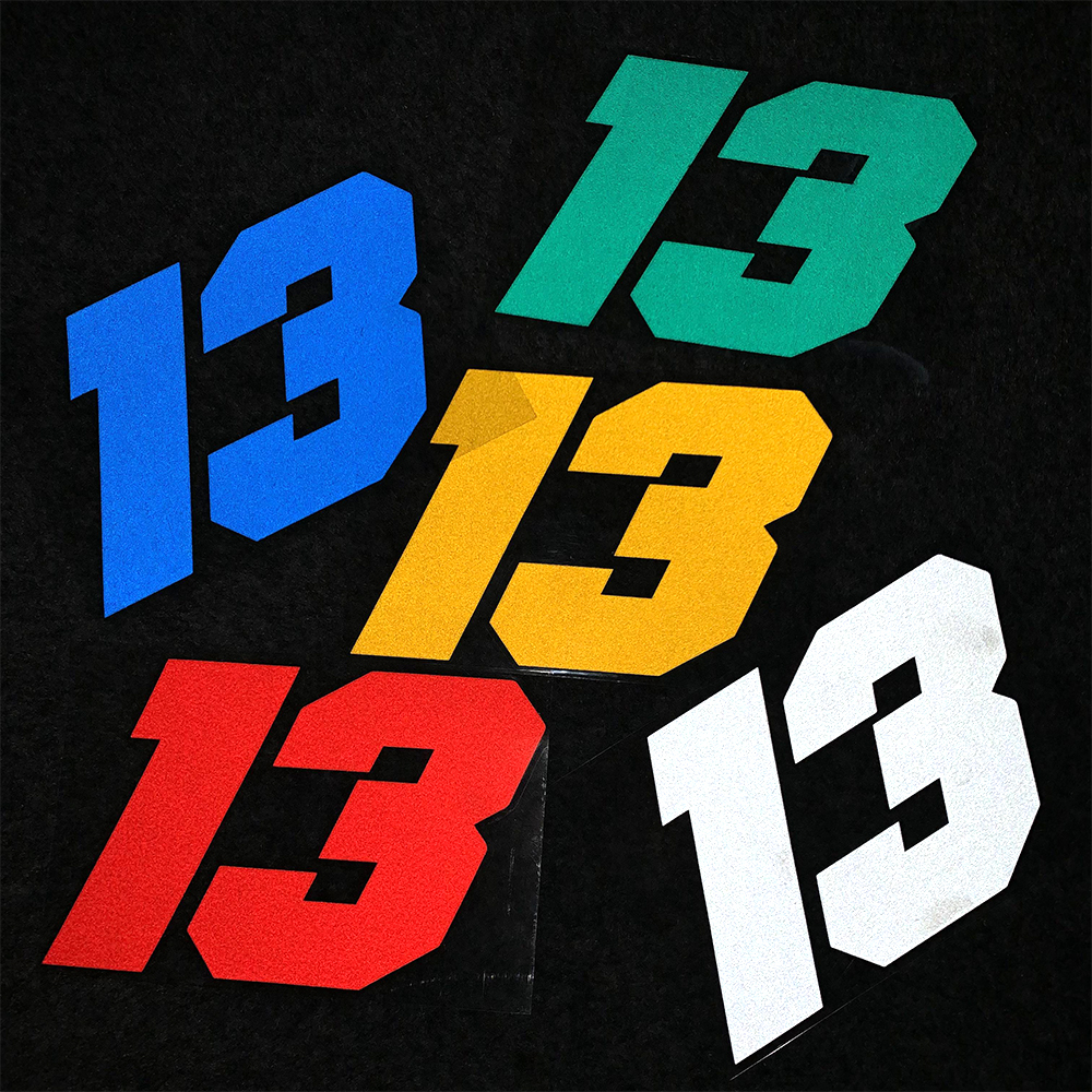 Moto Stickers Number 13 Reflective Motorcycle Accessories Stickers for Suzuki Vstrom 650 GSXR 600 GSR 600 Yamaha R1 MT07 R3 R7 7ed55