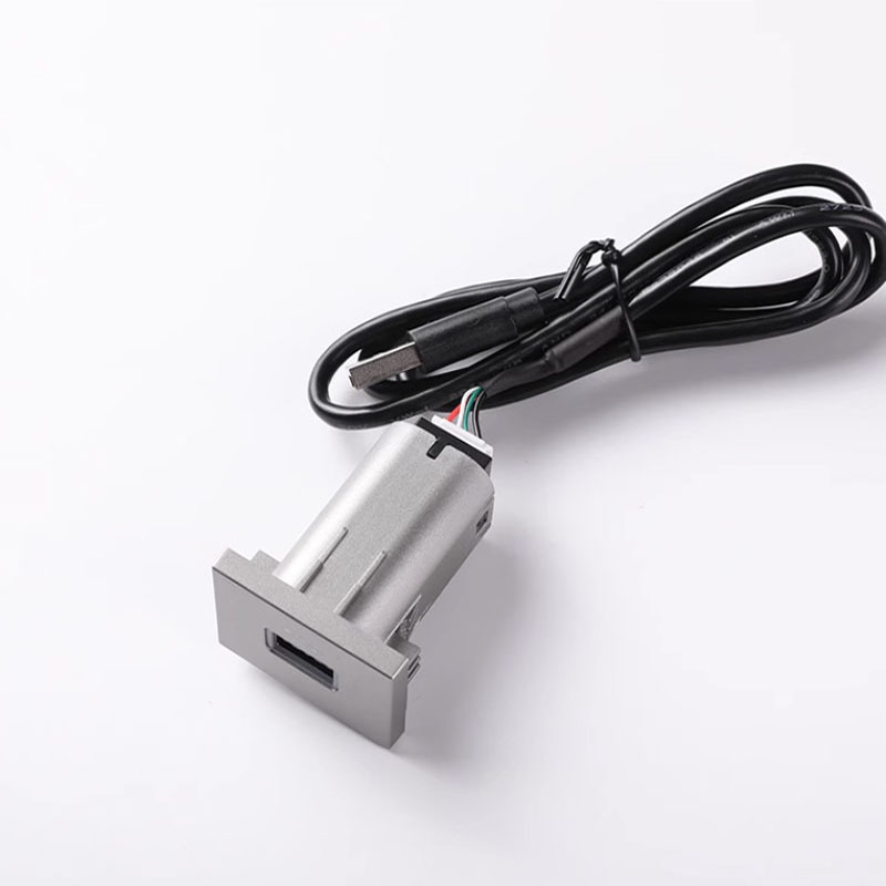1PC 12V/24V Car USB Charger Input Adapter flash Socket Interface Cable For Ford Focus 2 2004-2010 mk2 Accessories