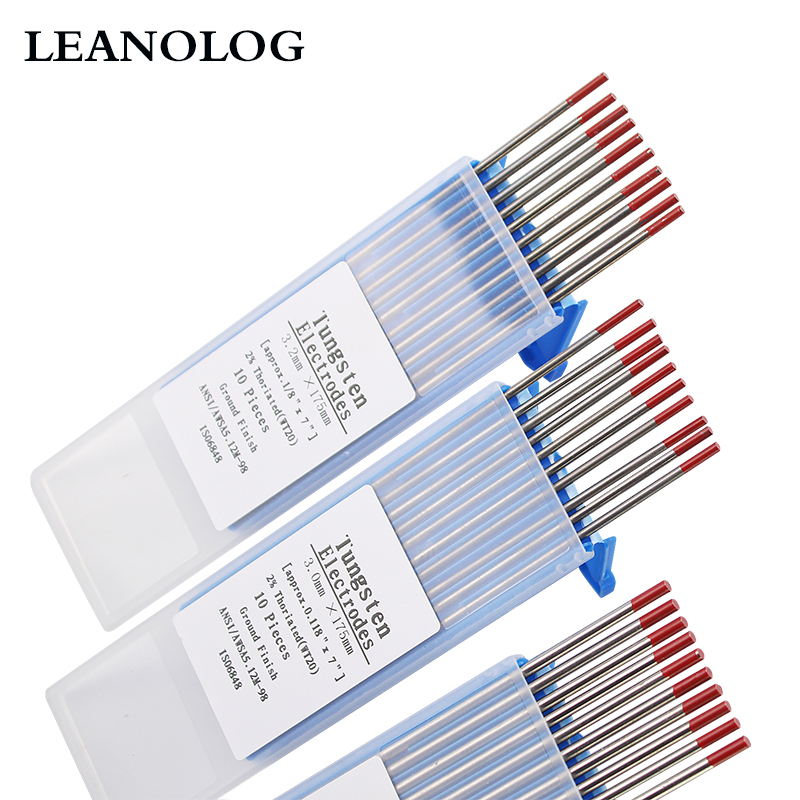 10pcs Red Color Code 175MM Tungsten Electrode Head Tungsten Needle/Rod for the TIG Welding Machine with TIG Function
