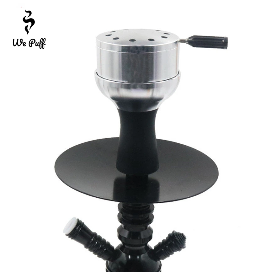 WE PUFF Arab Shisha Hookah Metal Bowl Set Charcoal Holder with Cover Heat Heat Management System Chicha for Smoking Accessories