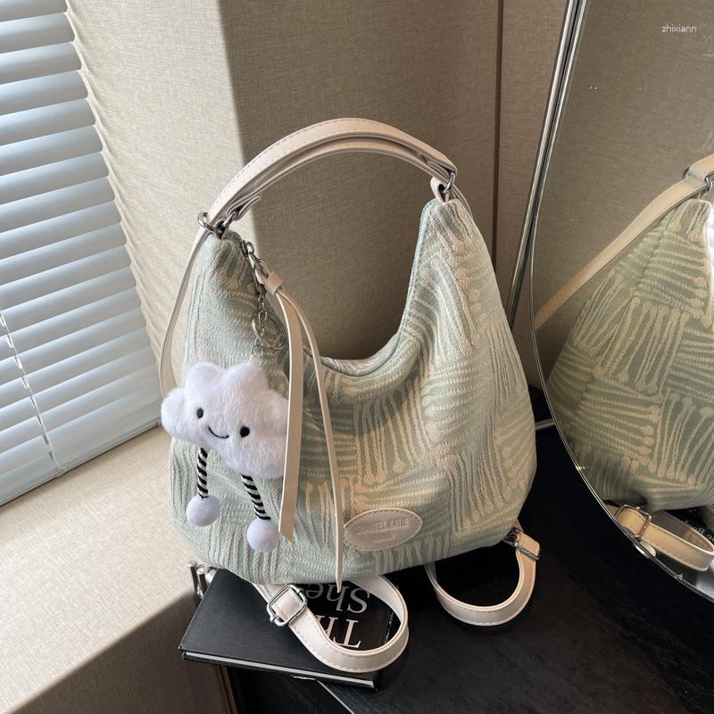 Totes Bag Women's High-end Autumn And Winter Canvas Shoulder Large Capacity Tote Fashion Commuter zhanyishengli