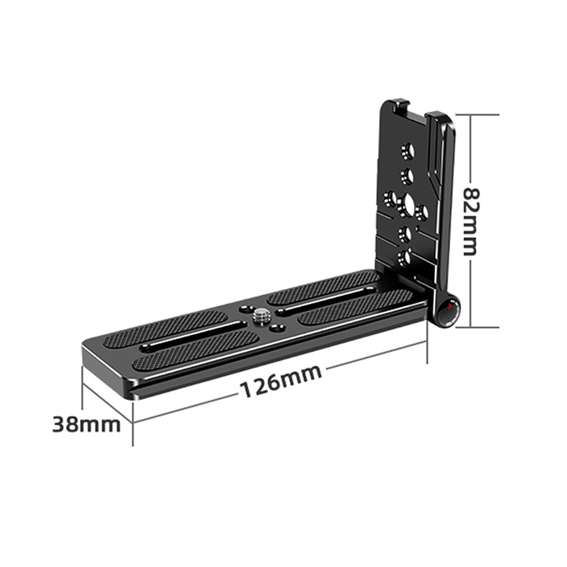 Universial L-plate Quick Release Plate Folding 38mm Arca Swiss 1/4 Hole QR Plate Bracket for SLR Camera Vertical Photography 9446b