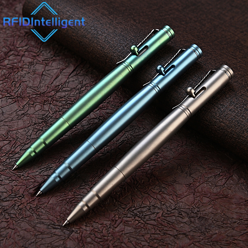 Portable Titanium Alloy Ballpoint Pen Writing Pen Self Defense Personal Security Equipment for Outdoor Traveling Office Gift