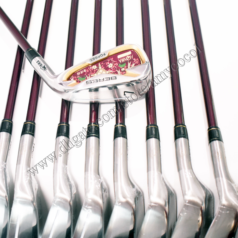 Golf Clubs HONMA S-08 Complete Set of Clubs Women BERES 11.5 Golf Driver wood Irons Putter Girl Golf Set L Flex Graphite Shaft Golf Full Set Free Ship