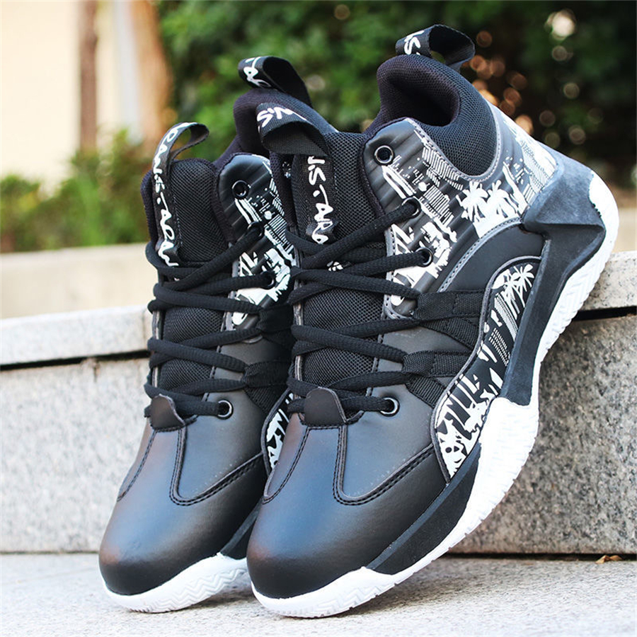 New Men's Brand Professional Basketball Shoes Boys Basketball Sneakers Anti-skid High-top Couple Leather Man Basketball Boots