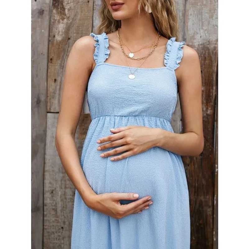 Maternity Dresses Breastfeeding Maternity Dresses Maternity Clothes Ruffles Sundress for Pregnat Women Elegant Pregnancy Butterfly-knot Dress 24412