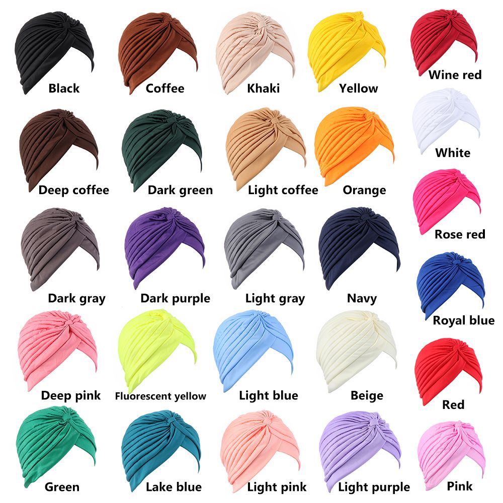 Women Stretchy Turban Muslim Hat New Style Head Wrap Ladies Head Cover Hat Bandana Scarf Hair Loss Chemo Cap Headwraps 64bb1 5