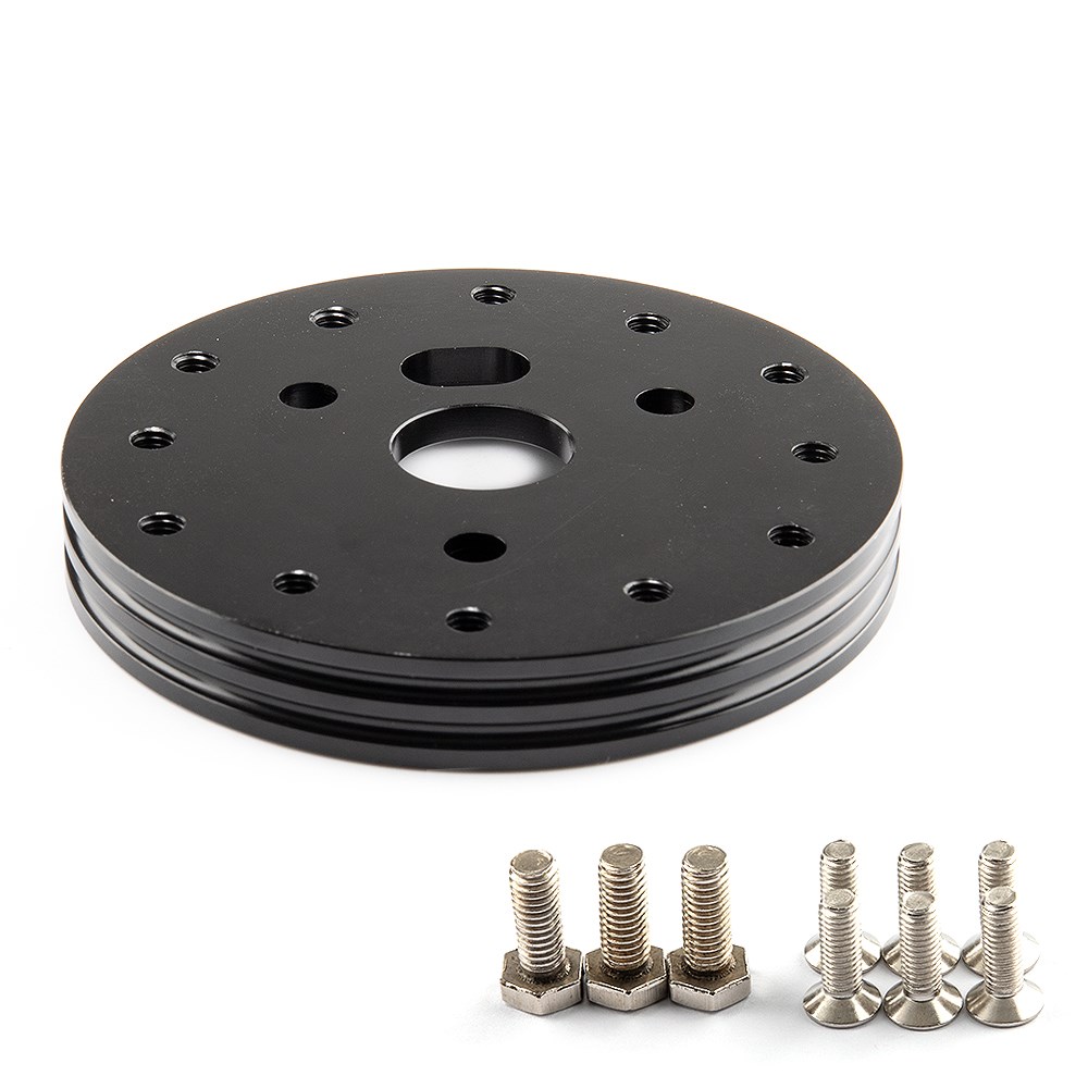 Universal Auto High-quality Aluminium Alloy Steering Wheel Kit Pad 6 To fit 3 Hole Fixed Type Heightening