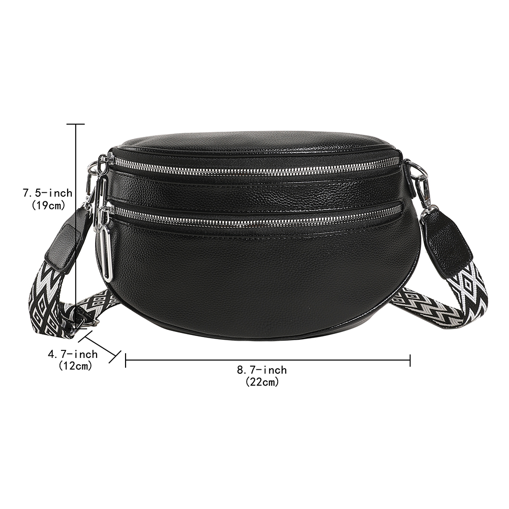 Vintage Chest for Women Bucket PU Leather Shoulder Waist Fanny Pack Large Designer Crossbody Female Bum Belt Bag