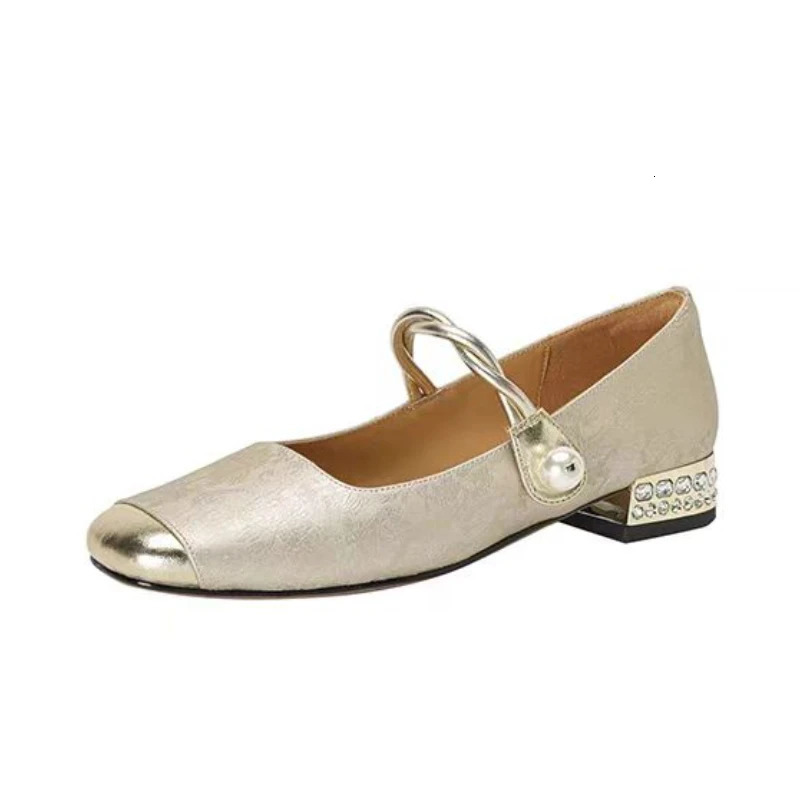 2024 Fashion Square Toe Womens Shoes Autumn Light Mixed Colors Outdoor Casual Thick High Heels Office Womens Shoes 241111