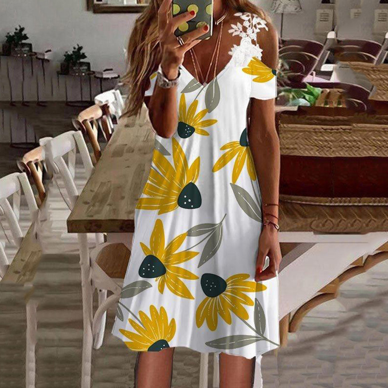 women clothing clothing women summer dresses Midi Dresses Sleeveless Floral Casual Mid-Calf A Line Sashes S-3XL dress Abiti da Sera luxury dress