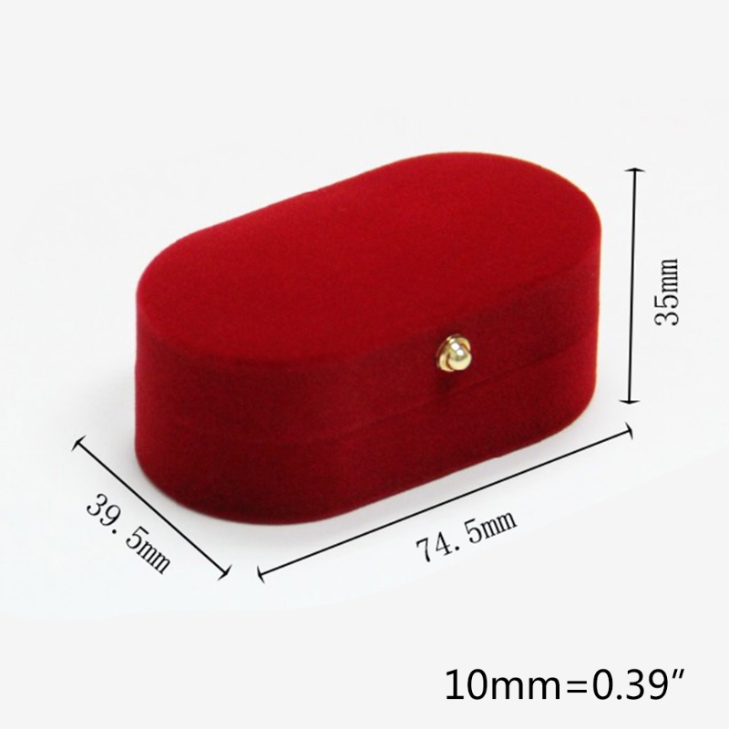 1 Pc Portable Double Rings Box Display Jewelry Gift Holder Wedding Engagement Ring Case Organizer for Women