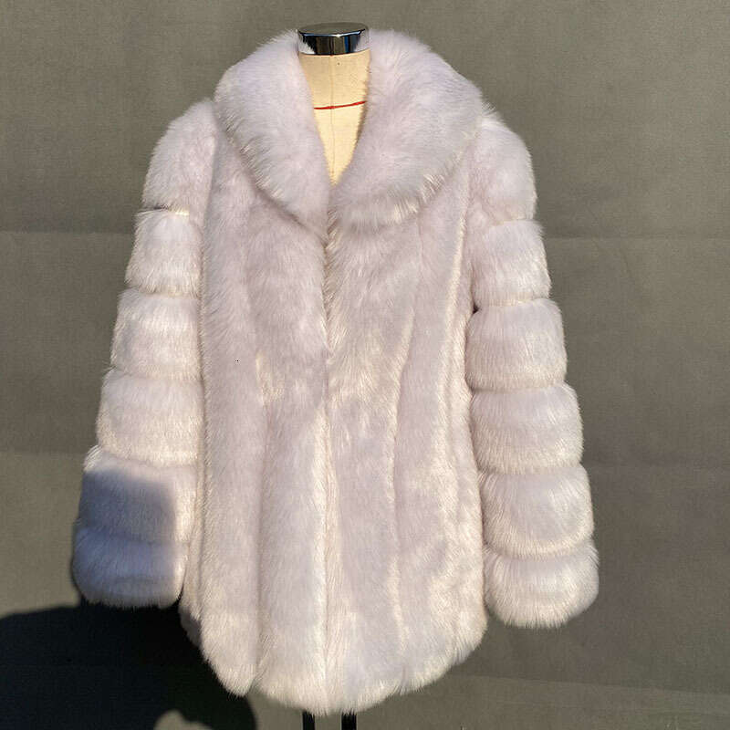 shanshi fur coat women Strength Winter New Women's Imitation Fox Medium Long Fashion Fur Coat