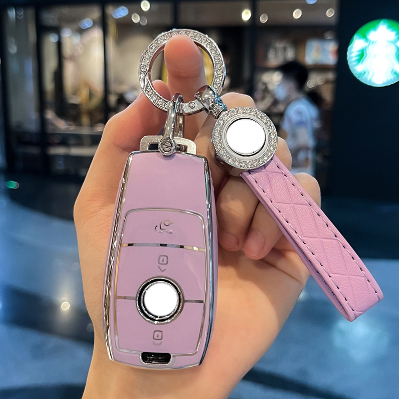 Electroplate TPU Car Key Case Cover Shell Fob For Mercedes Benz A B C E S Class GLA W212 W213 W176 W204 W205 GLC CLA AMG W177 f5c85
