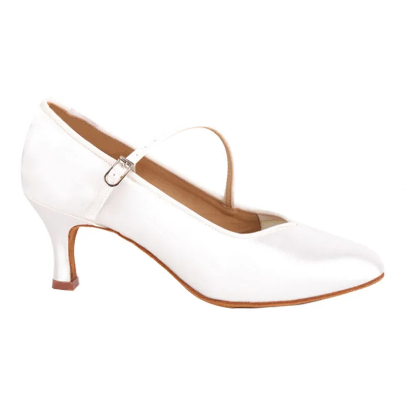 BD dance shoes womens standard shoes 138 Classic fresh brown satin high heels womens ballroom dance shoes soft sole modern dance 241111