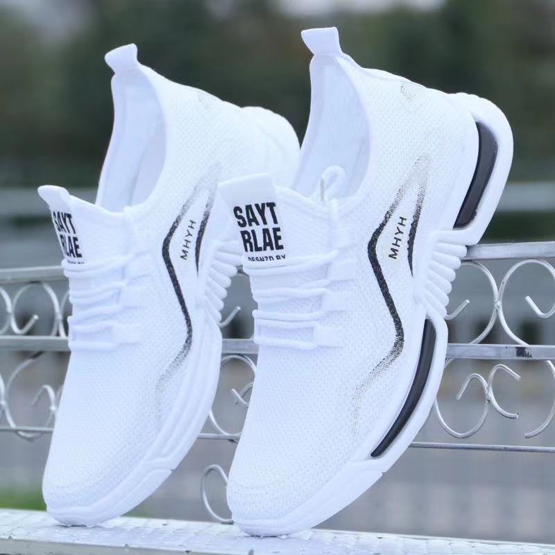 2024Summer Soft Bottom Casual Shoes Hundred Trendy Breathable Mesh Sports Running Shoes Men's single Shoes Mens Tennis