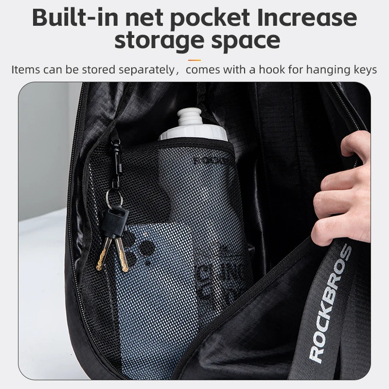 ROCKBROS Motorcycle Helmet Backpack Large Capacity Travel Bags Reflective Female Men Rider Accessories 241111